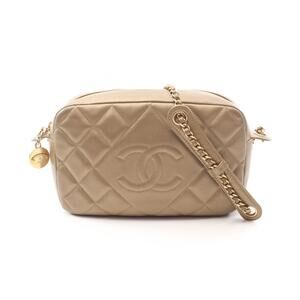 Chanel Matelasse Camera Bag Shoulder Lambskin Leather Gold Tone